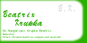 beatrix krupka business card